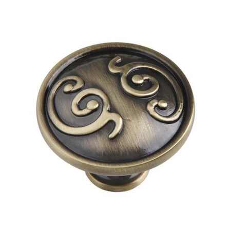 Utopia Alley Roma Cabinet Knob Antique Brass 1.3 inch HW344PLAB021